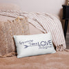 Love Magnet White & Navy Pillow