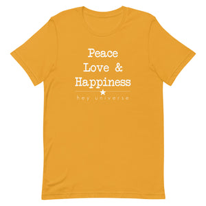 Unisex Peace Love & Happiness Tee