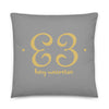 Hey Universe Grey & Gold Pillow
