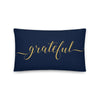 Custom Pillow - Grateful Navy - Aimee Christensen