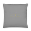 Sleep Dream Manifest Repeat Grey & Gold Pillow