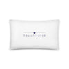 Grateful White & Navy Pillow